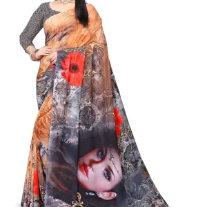 Weightless Digital Print Saree with Blouse