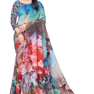Weightless Digital Print Saree with Blouse