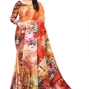 Weightless Digital Print Saree with Blouse